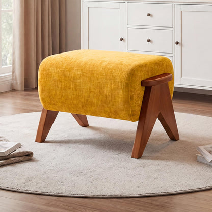Mid-Century Accent Chair – Upholstered Wood Frame