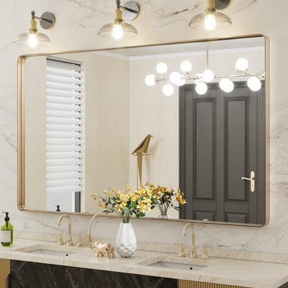 Rounded Rectangle Vanity Mirror – Metal Frame