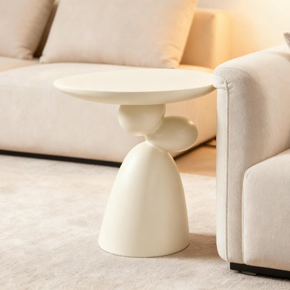 Oval Fiberglass Coffee Table with Minimalist Design