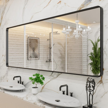 Rounded Rectangle Vanity Mirror – Metal Frame