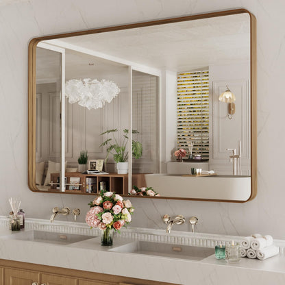 Rounded Rectangle Vanity Mirror – Metal Frame
