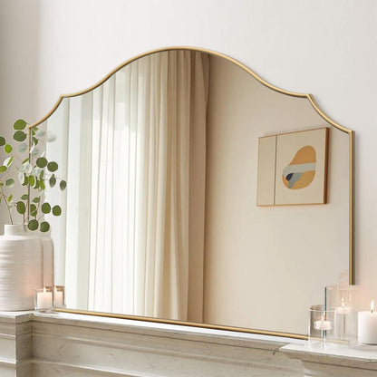 Gold Wall Mirror – Metal Frame Vanity Design