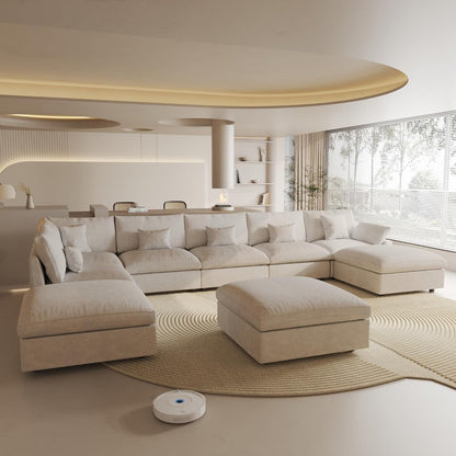 Linen Modular Sectional Sofa – Cloud Comfort Design