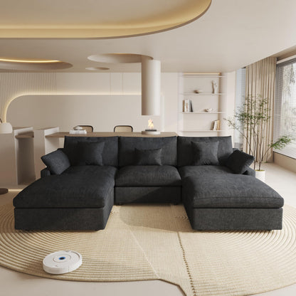 Linen Modular Sectional Sofa – Cloud Comfort Design