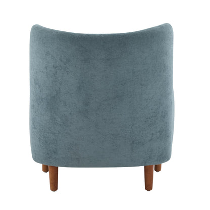Velvet Wingback Accent Chair – Mid-Century Design