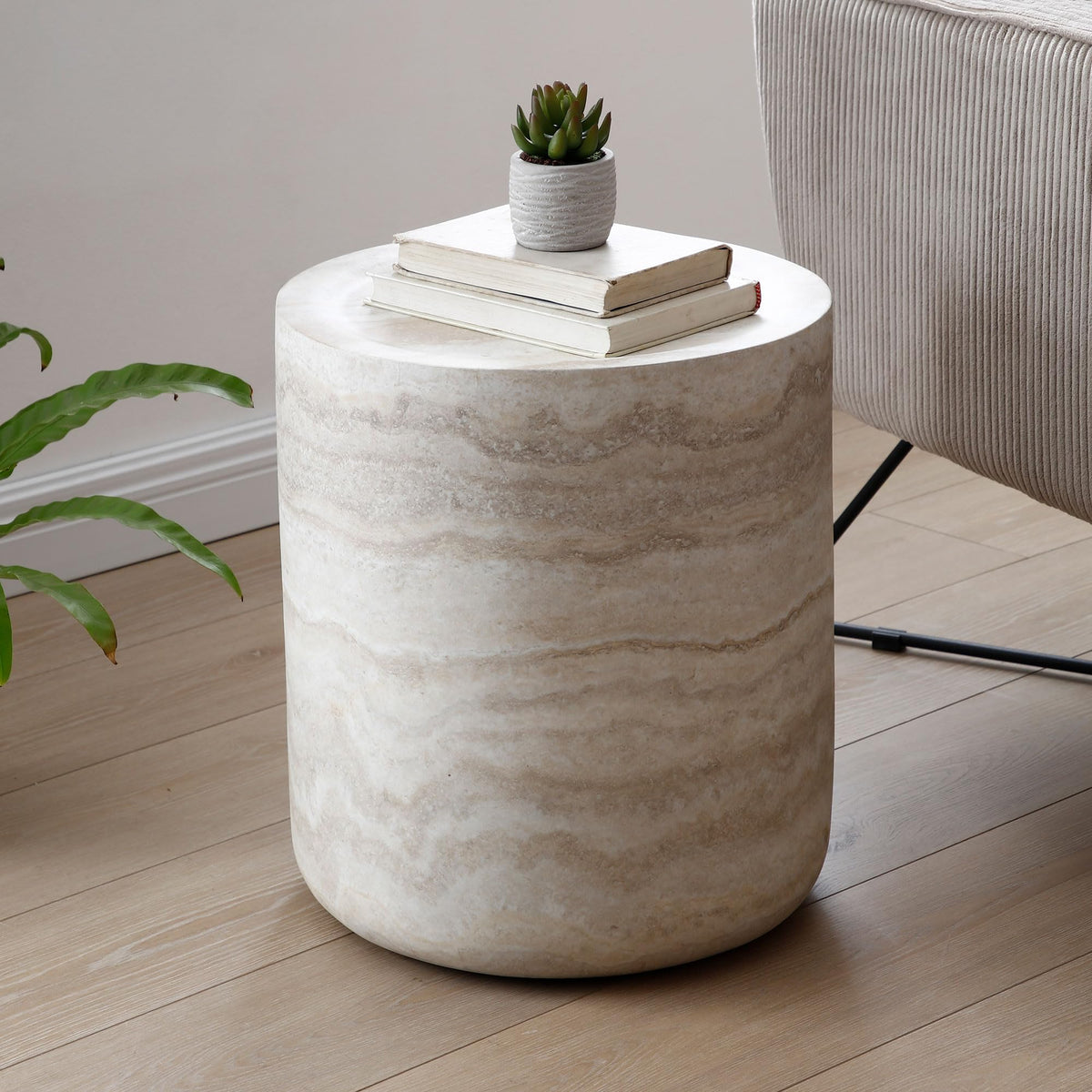 Round Fiberglass Coffee Table with Modern Design