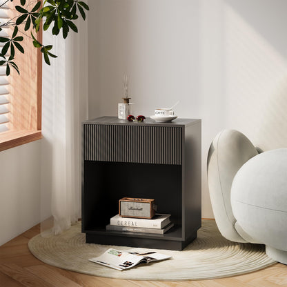 Fluted Nightstands – Modern Storage Set of 2