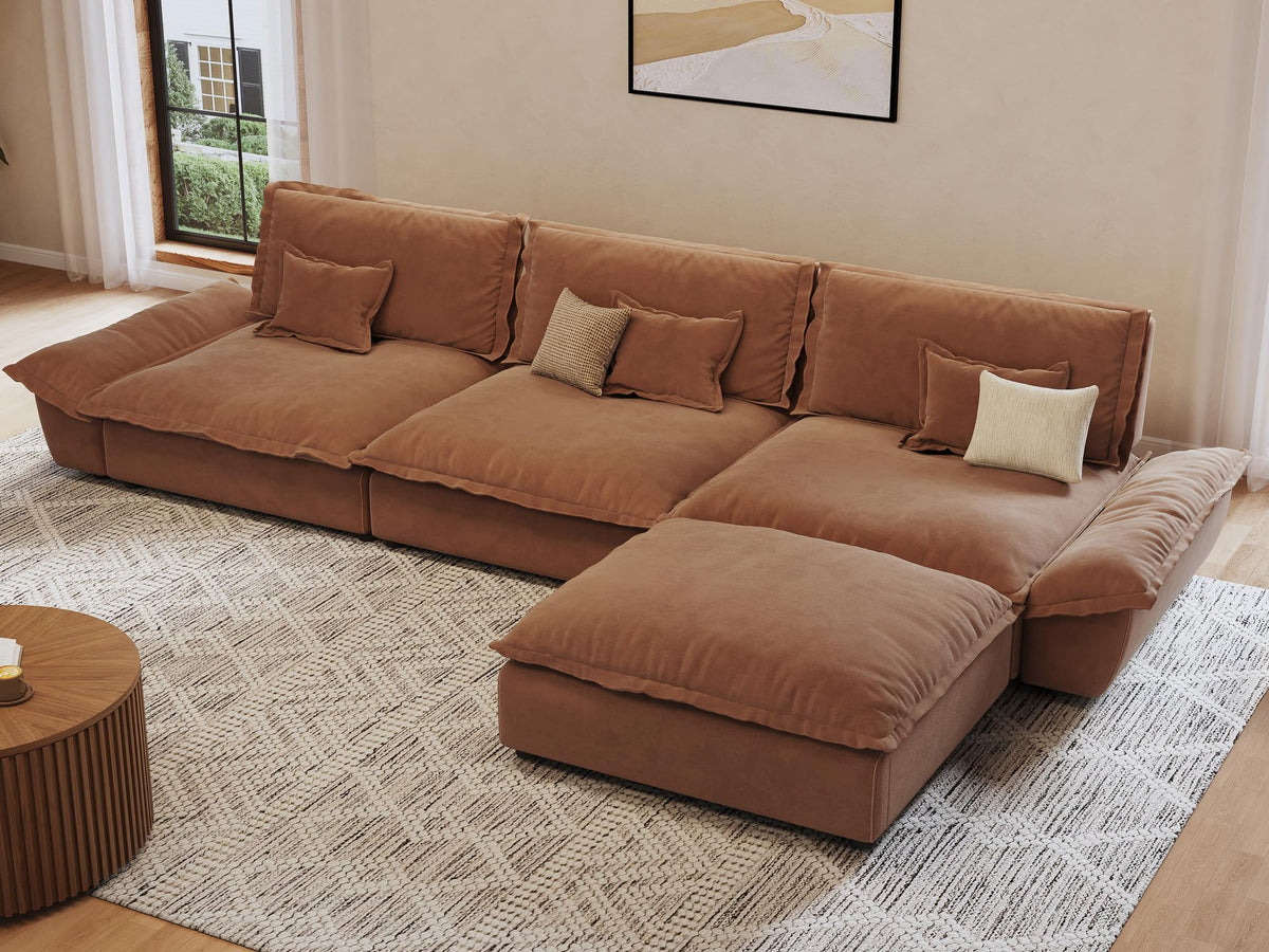 Oversized Modular Sectional Sofa – Deep Seat Design