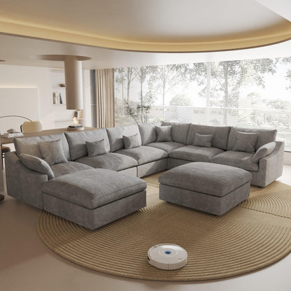 Linen Modular Sectional Sofa – Cloud Comfort Design