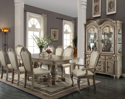 10 Piece Extendable Dining Set with Buffet and Hutch