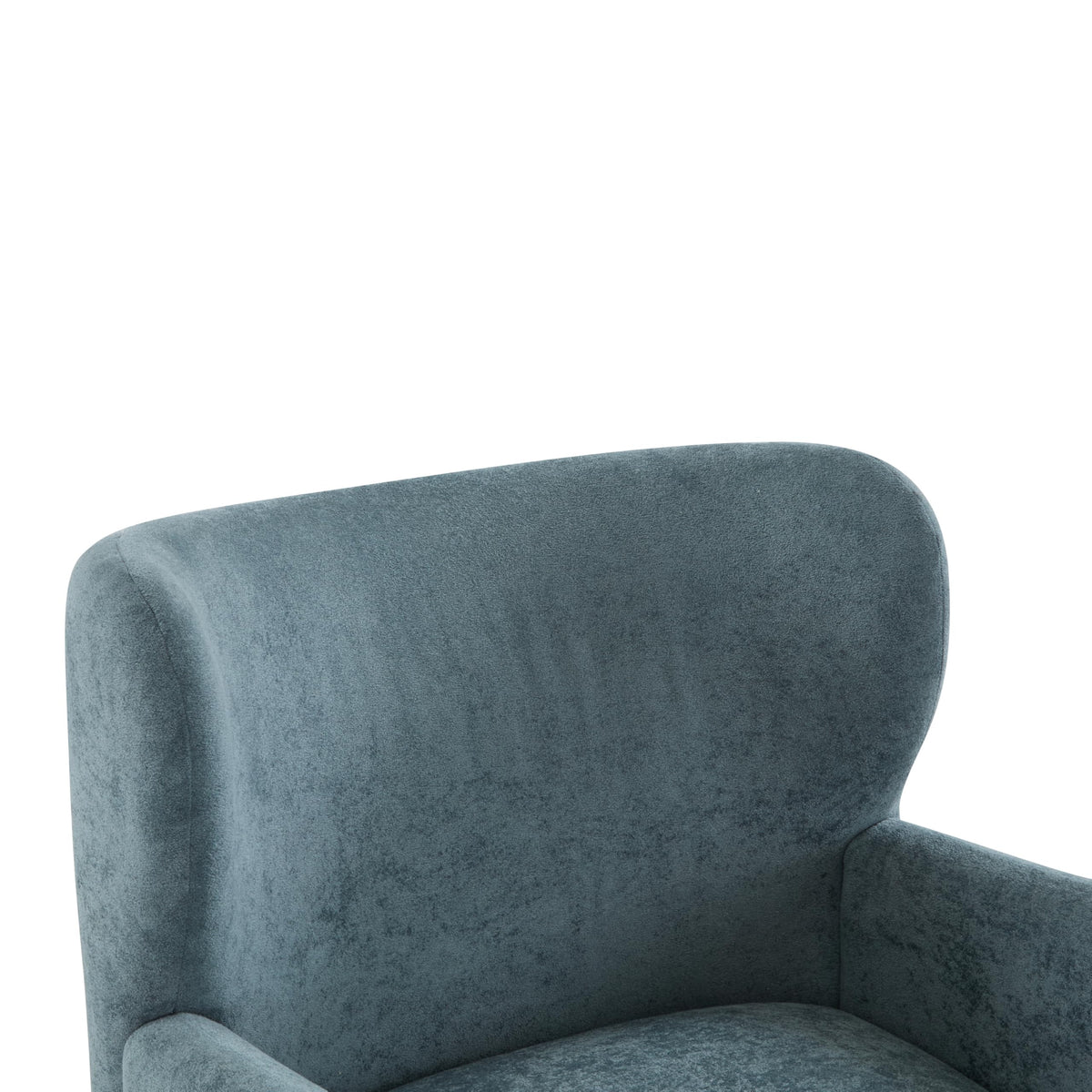 Velvet Wingback Accent Chair – Mid-Century Design