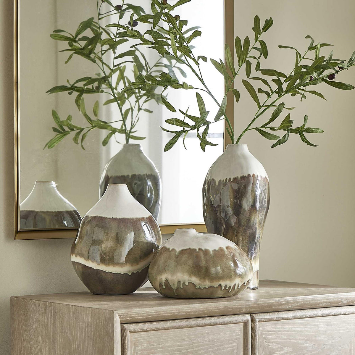 Outdoor Decorative Vases – Sculptural Set of 3