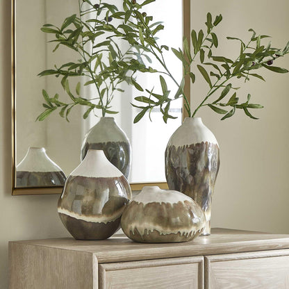 Outdoor Decorative Vases – Sculptural Set of 3