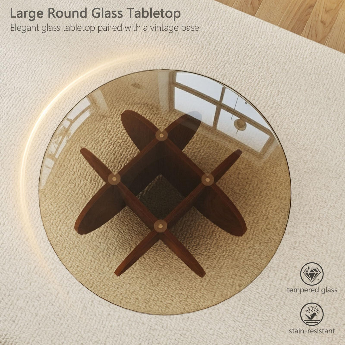 Tempered Glass Coffee and Side Table Set