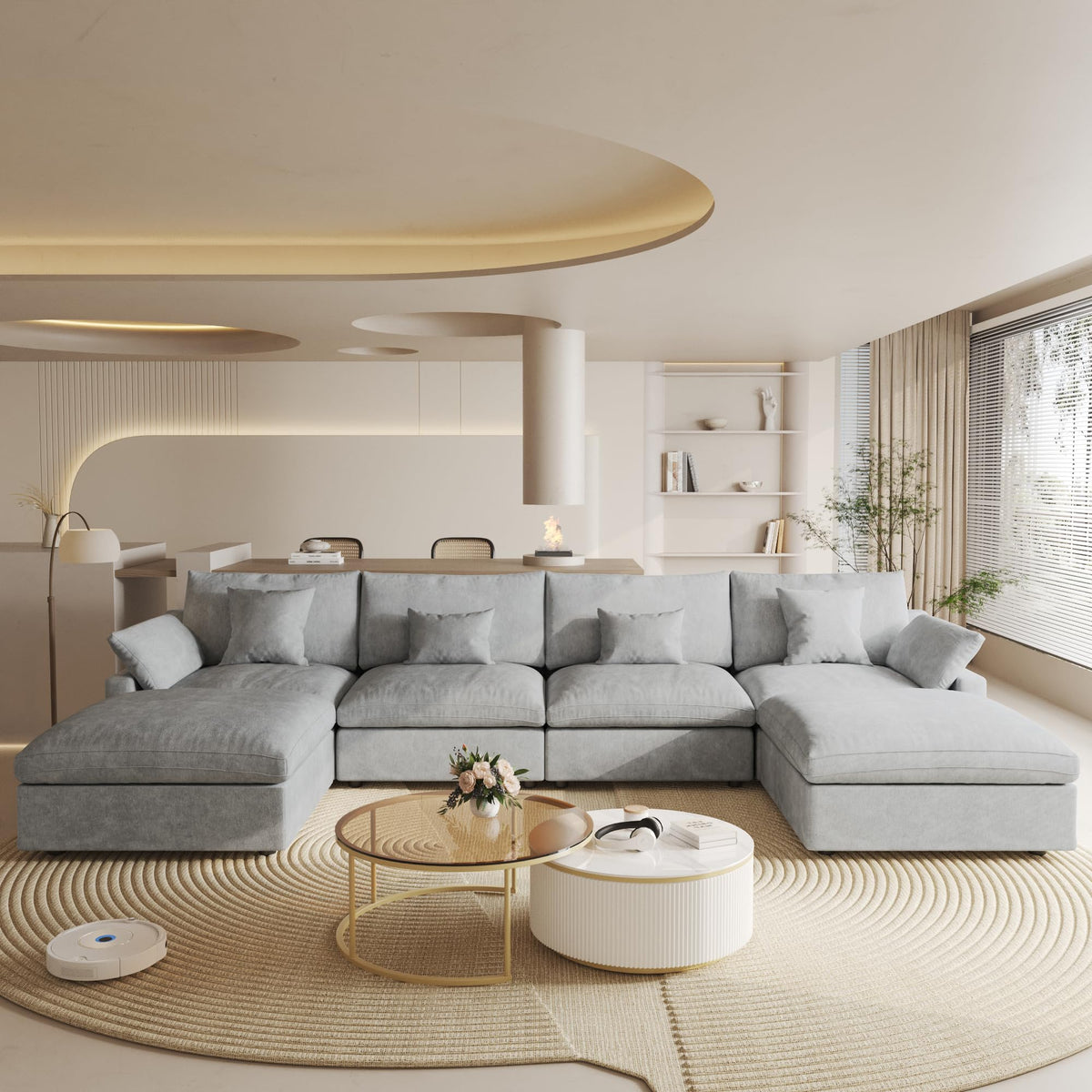 Linen Modular Sectional Sofa – Cloud Comfort Design