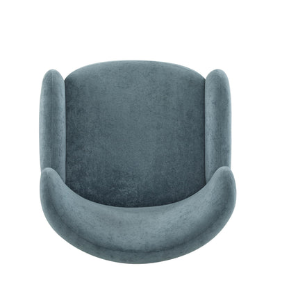 Velvet Wingback Accent Chair – Mid-Century Design