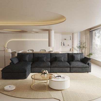 Linen Modular Sectional Sofa – Cloud Comfort Design