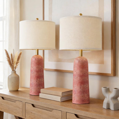 Modern Table Lamps with Sculptural Design Set of 2