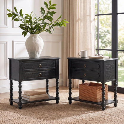 Farmhouse End Table with Charging Station