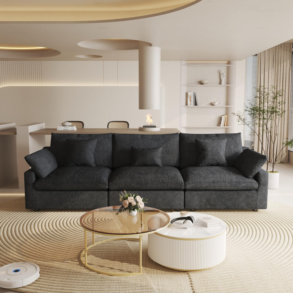 Linen Modular Sectional Sofa – Cloud Comfort Design
