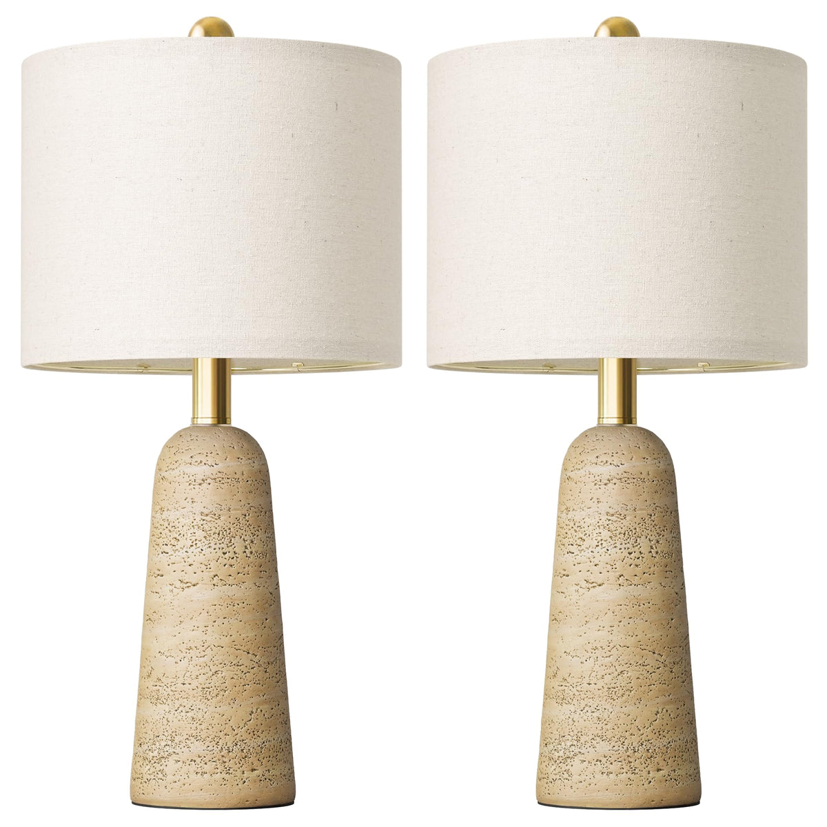 Modern Table Lamps with Sculptural Design Set of 2