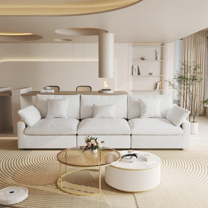 Linen Modular Sectional Sofa – Cloud Comfort Design