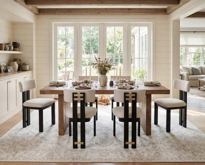 Modern Farmhouse Dining Chairs with Wood Frame