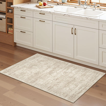 Washable Area Rug with Non Slip Backing