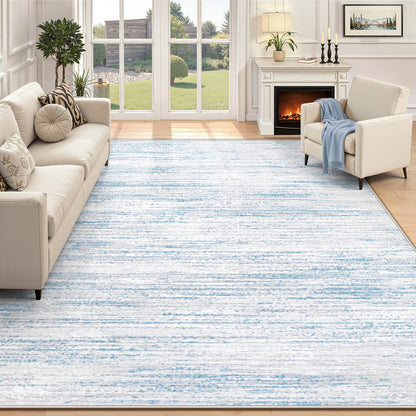 Washable Area Rug with Modern Printed Design