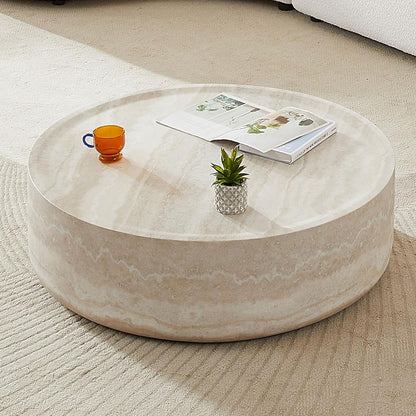 Round Fiberglass Coffee Table with Modern Design