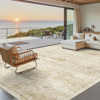 Washable Area Rug with Non Slip Backing