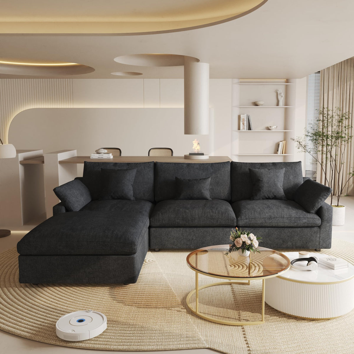 Linen Modular Sectional Sofa – Cloud Comfort Design