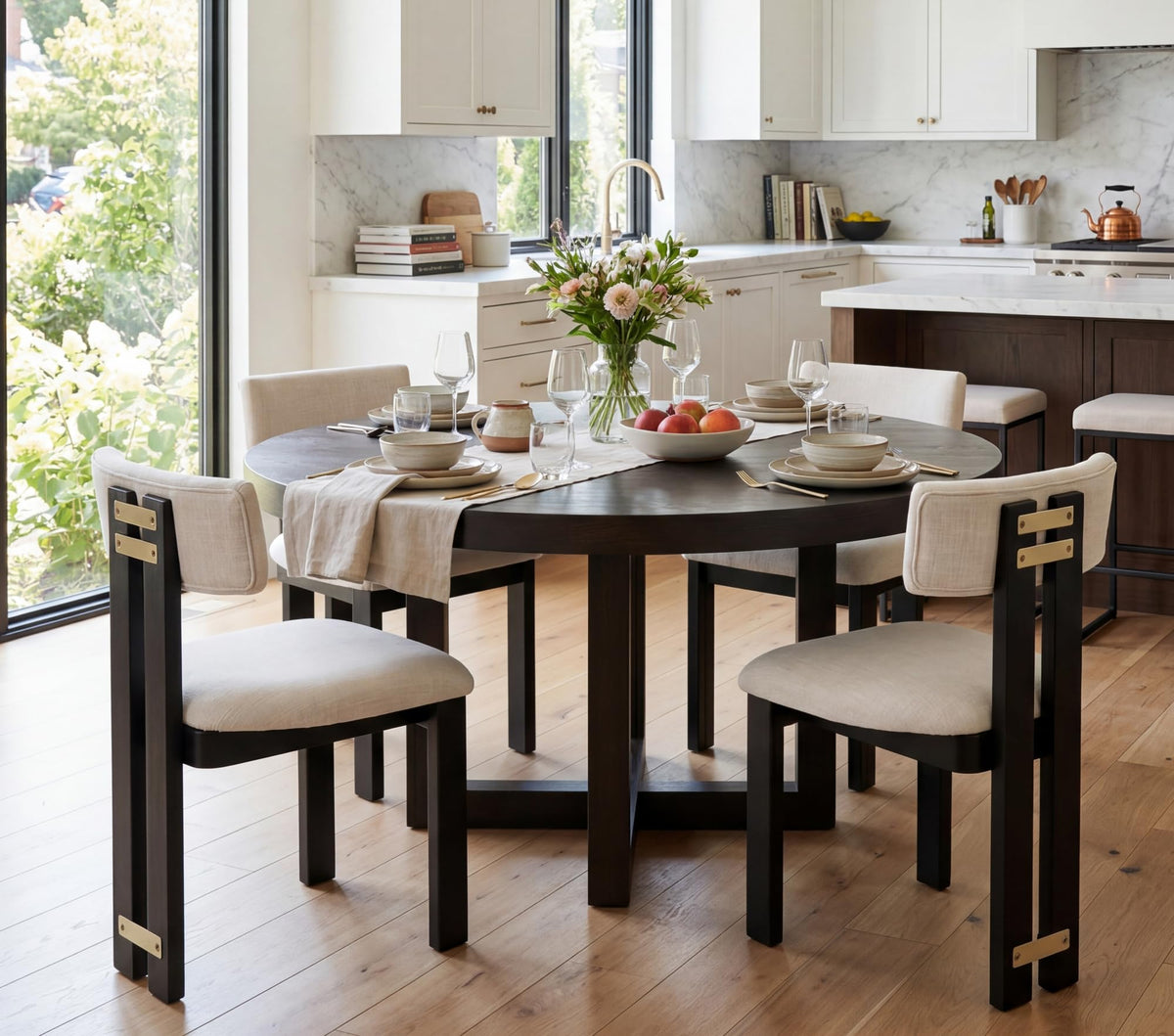 Modern Farmhouse Dining Chairs with Wood Frame