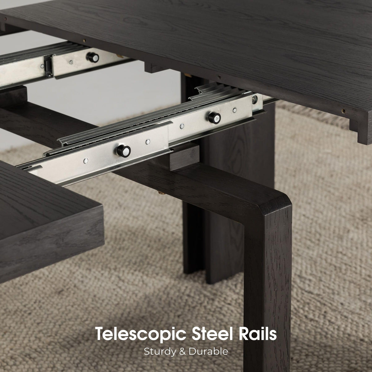 Solid Wood Extendable Dining Table for 2 to 12