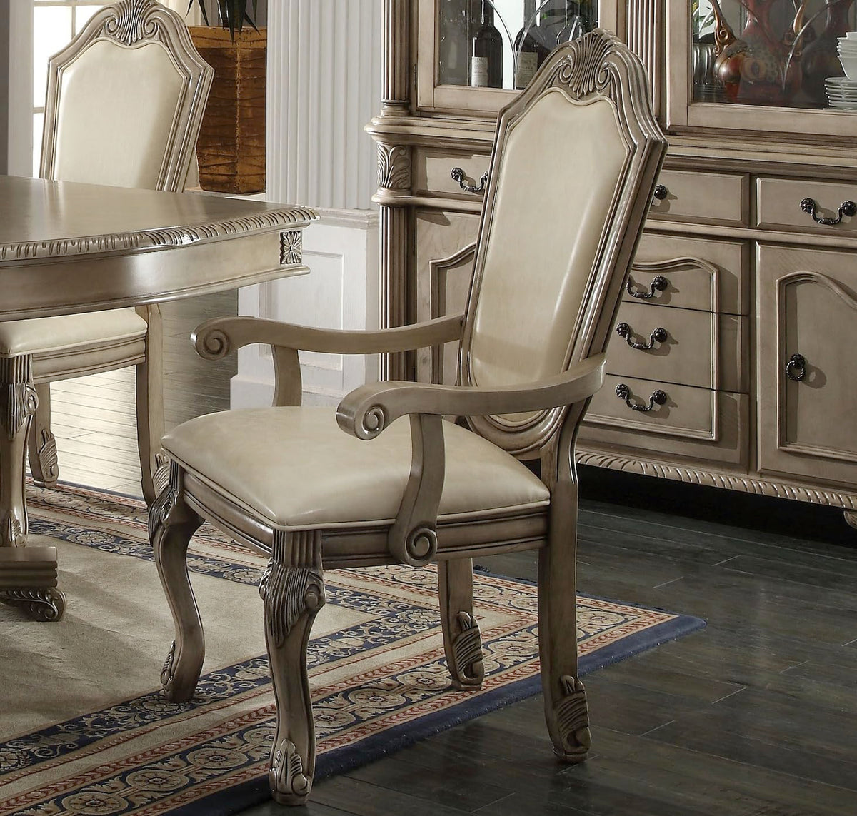 10 Piece Extendable Dining Set with Buffet and Hutch