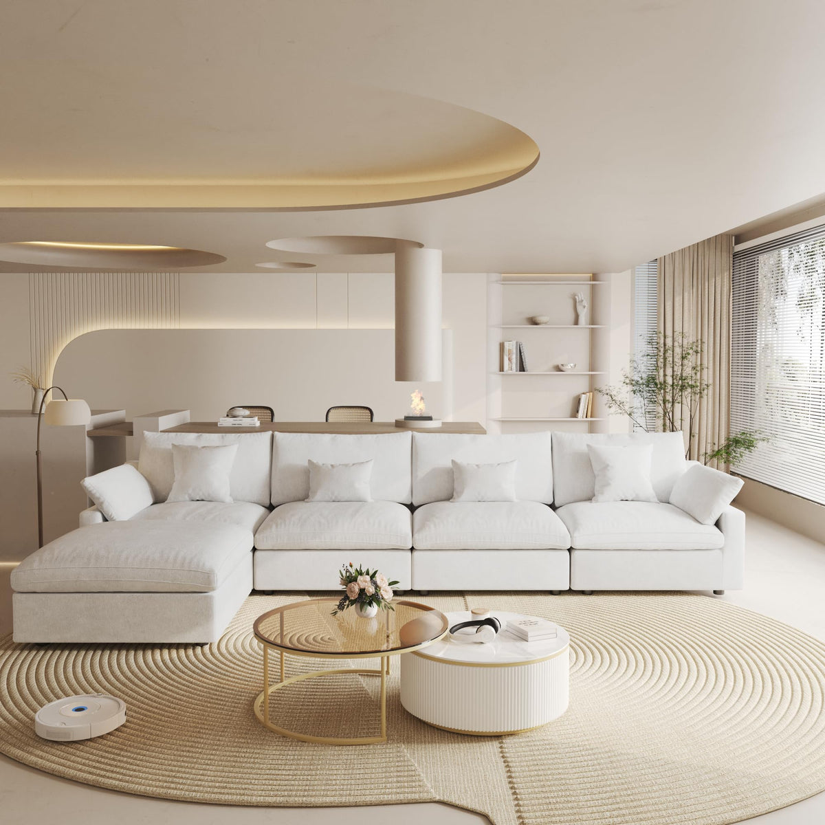 Linen Modular Sectional Sofa – Cloud Comfort Design