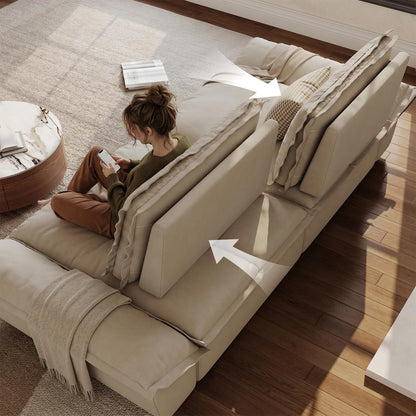Oversized Modular Sectional Sofa – Deep Seat Design