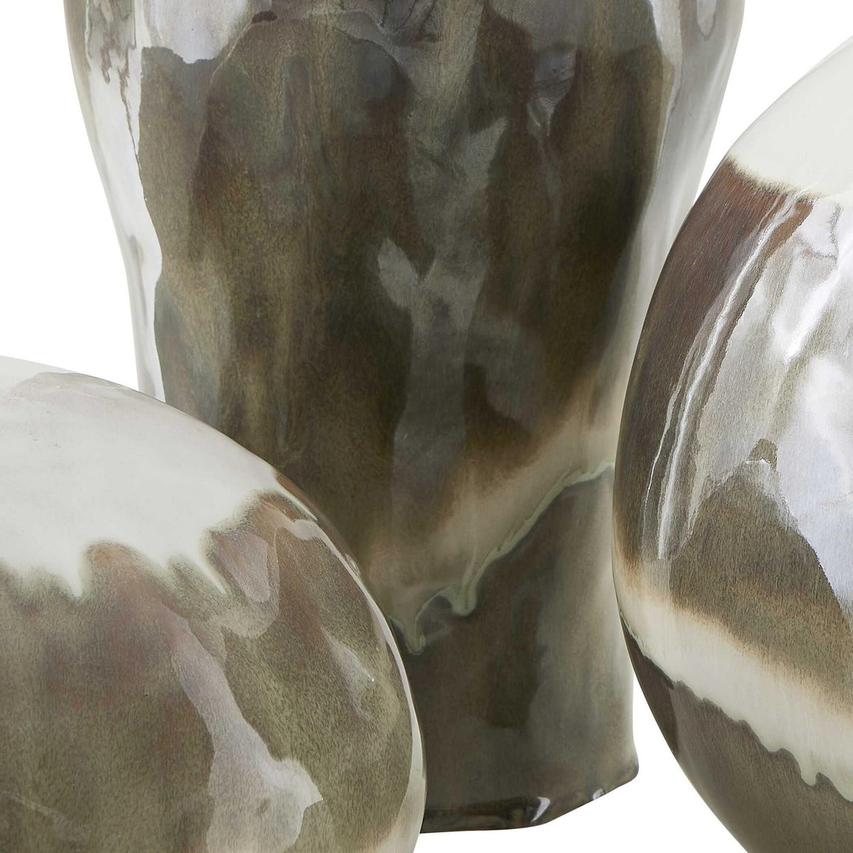 Outdoor Decorative Vases – Sculptural Set of 3