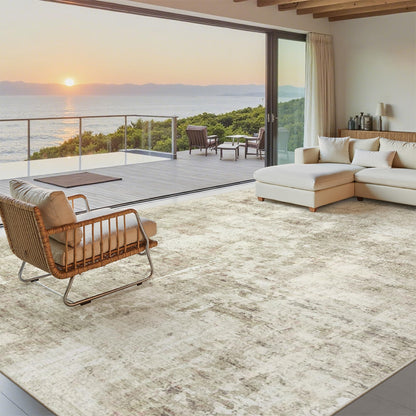 Washable Area Rug with Non Slip Backing