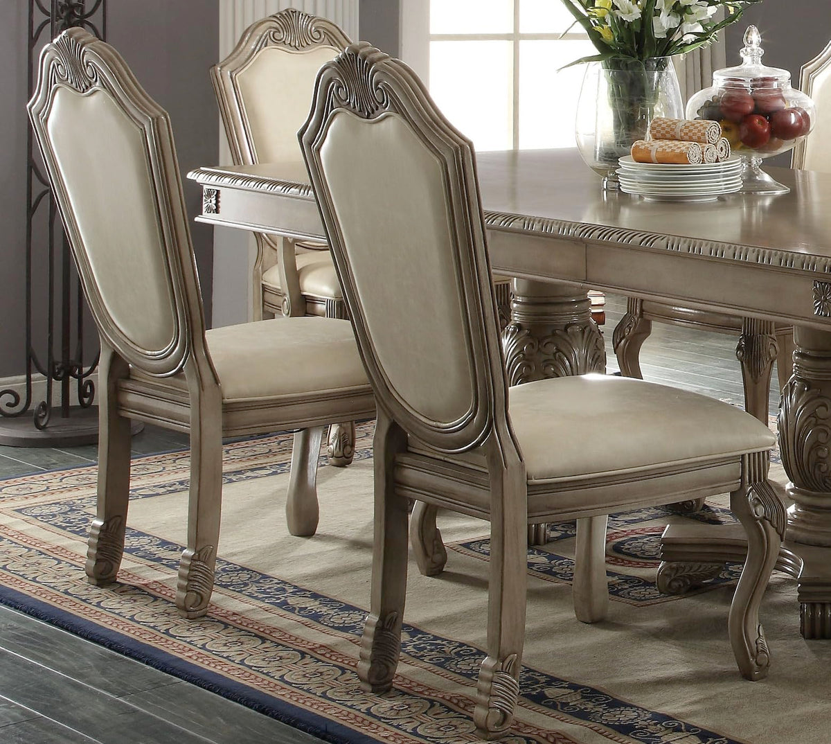 10 Piece Extendable Dining Set with Buffet and Hutch