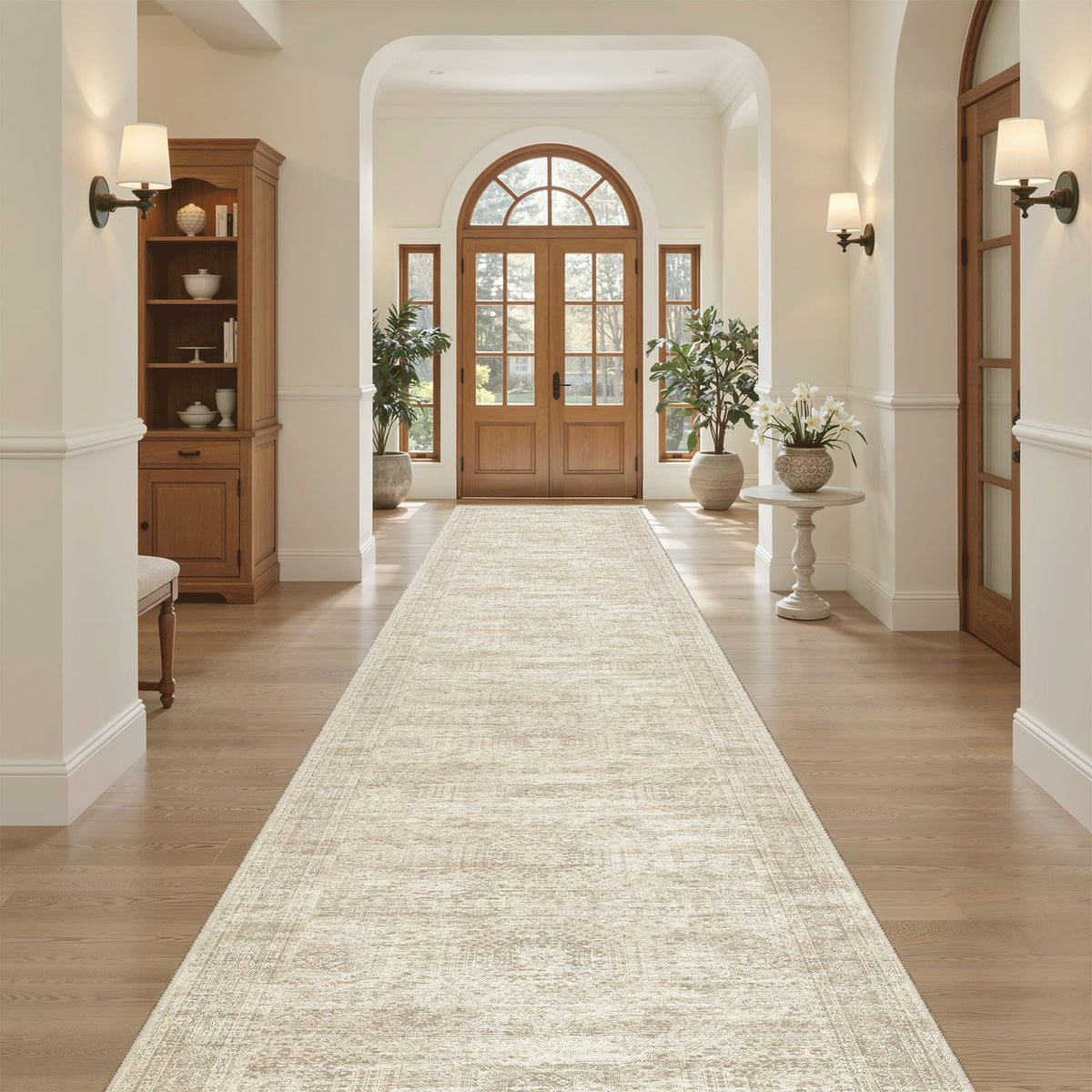 Washable Area Rug with Non Slip Backing