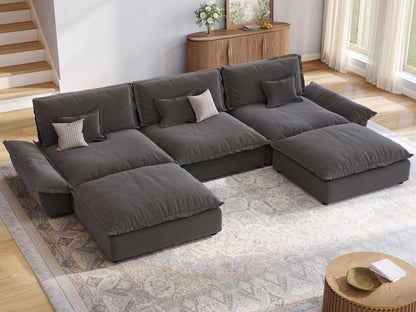 Oversized Modular Sectional Sofa – Deep Seat Design