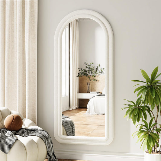 Full-Length Floor Mirror – Soft Flannel Frame