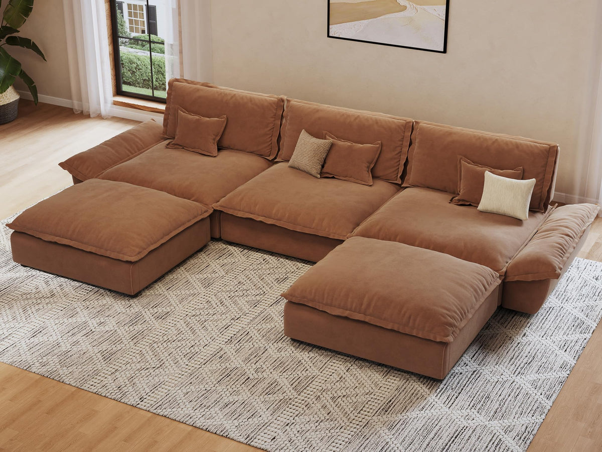 Oversized Modular Sectional Sofa – Deep Seat Design