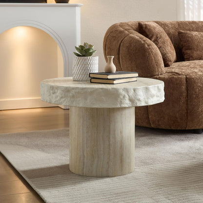 Round Fiberglass Coffee Table with Modern Design