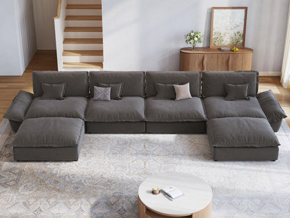 Oversized Modular Sectional Sofa – Deep Seat Design
