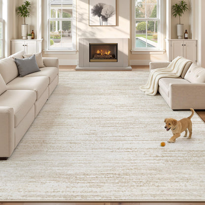 Washable Area Rug with Modern Printed Design