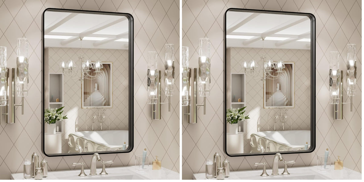 Rounded Rectangle Vanity Mirror – Metal Frame