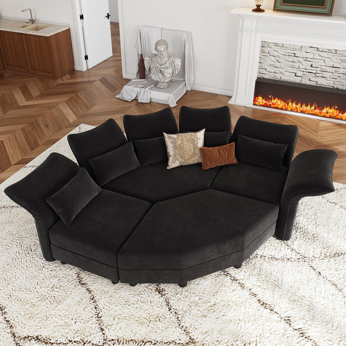 U-Shaped Sectional Sofa – Modern Lounge Design