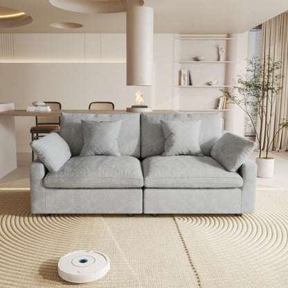 Linen Modular Sectional Sofa – Cloud Comfort Design